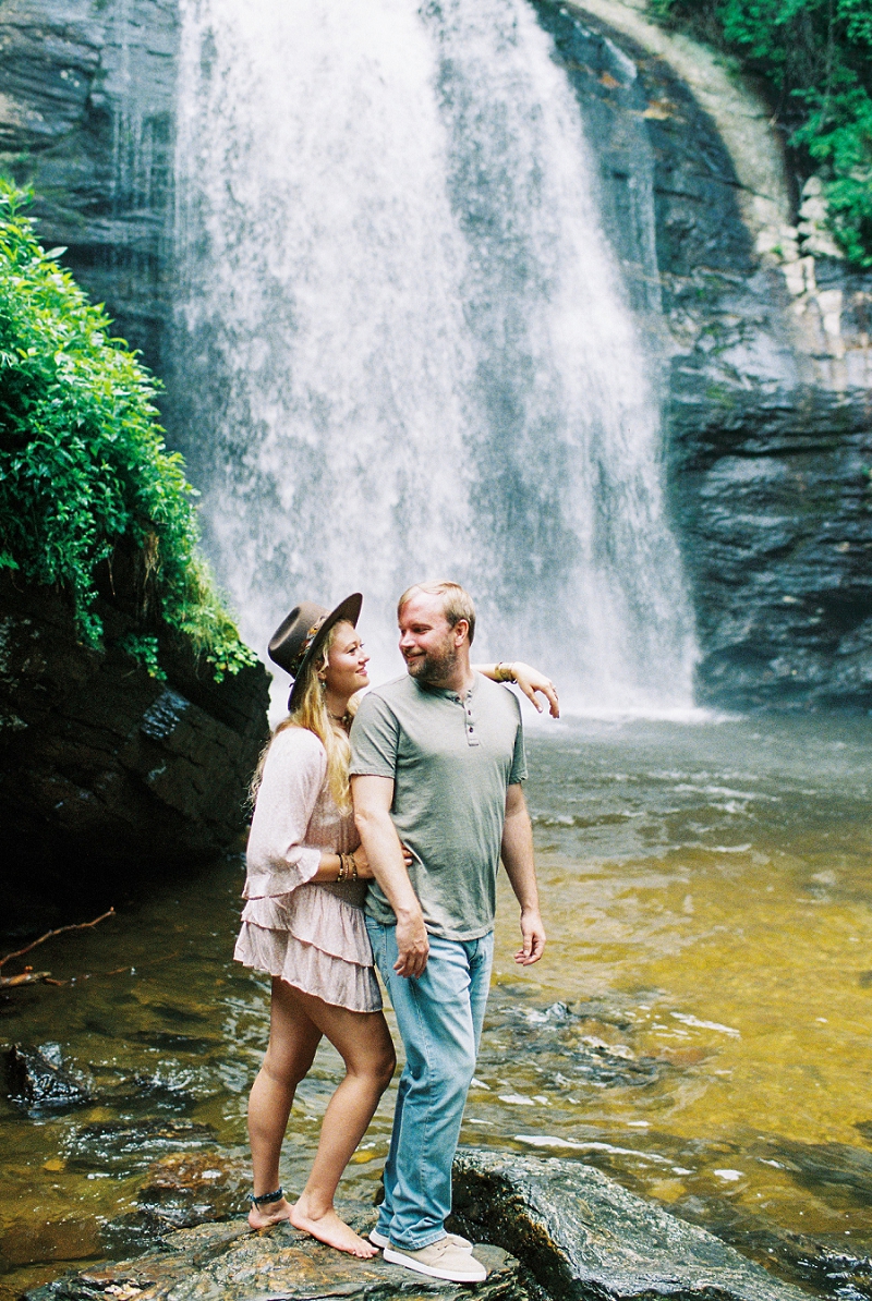 looking glass falls engagement session